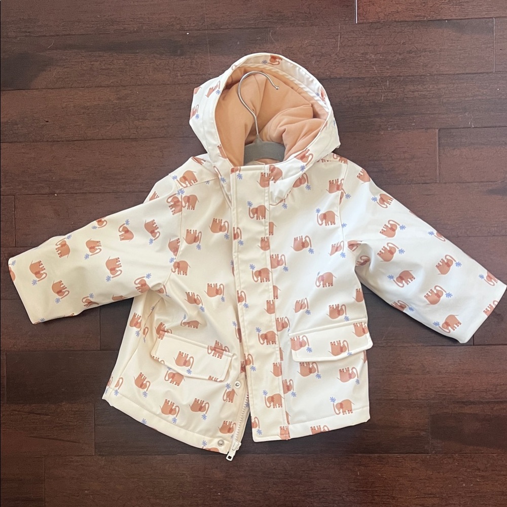 Sofia Grainge Elephant Print Hooded Raincoat - 18 months